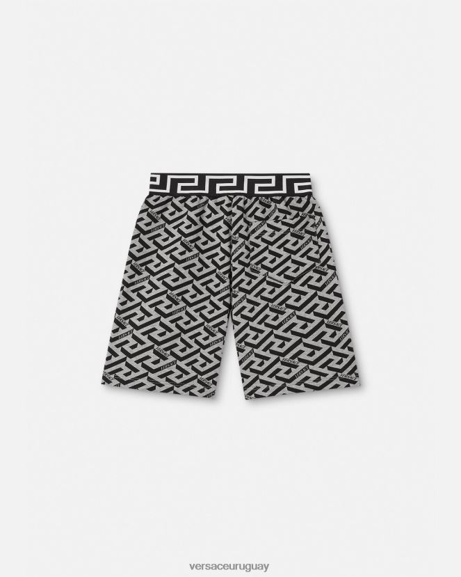Versace shorts deportivos la greca niños gris y estampado ropa H88R0H2116