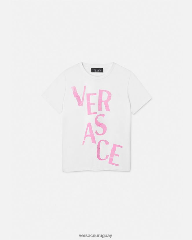 Versace camiseta con logo niños Rosa claro ropa H88R0H2012