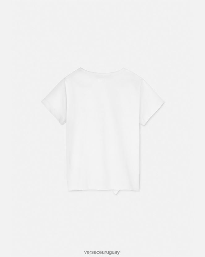 Versace camiseta con logo niños blanco y estampado ropa H88R0H1931