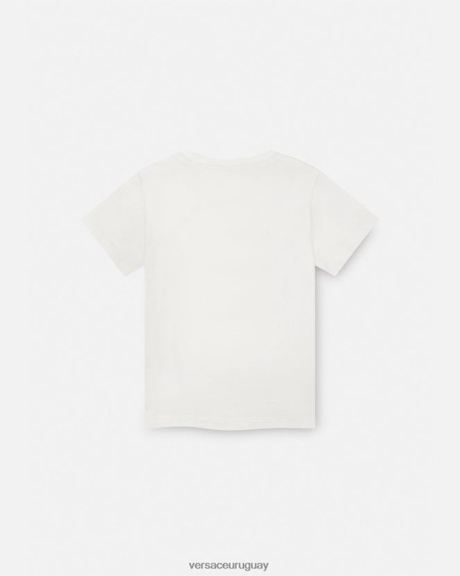 Versace camiseta con medusa de cristal niños blanco ropa H88R0H1964
