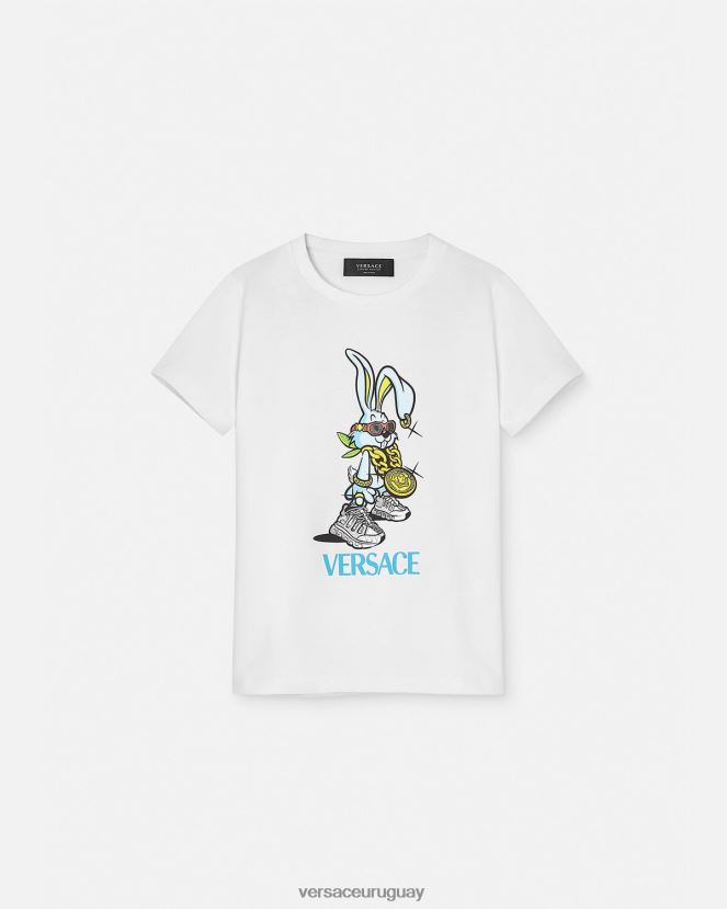 Versace camiseta del conejo del año nuevo lunar niños azul ropa H88R0H1991