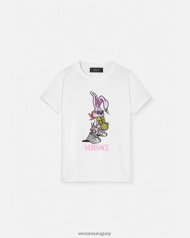 Versace camiseta del conejo del año nuevo lunar niños rosa ropa H88R0H1990