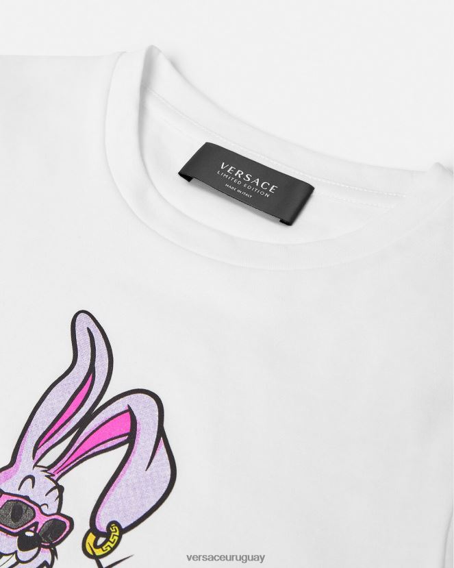 Versace camiseta del conejo del año nuevo lunar niños rosa ropa H88R0H1990