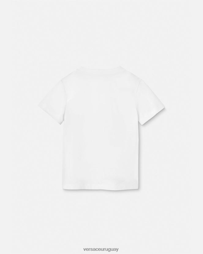 Versace camiseta medusa \"paz y amor\" niños blanco y estampado ropa H88R0H2002