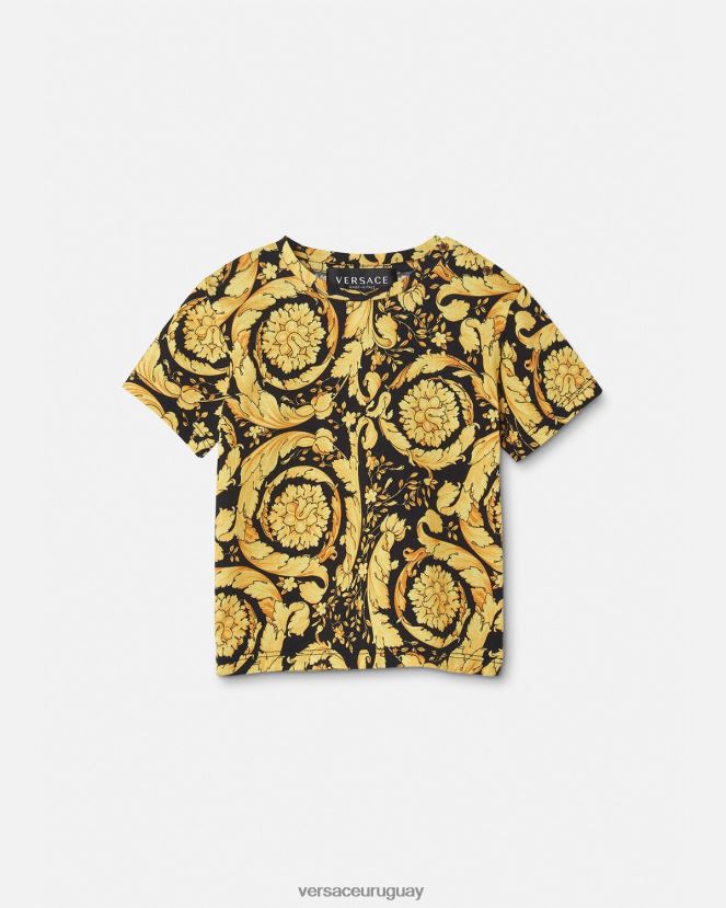 Versace camiseta para bebé barroco niños imprimir ropa H88R0H1859