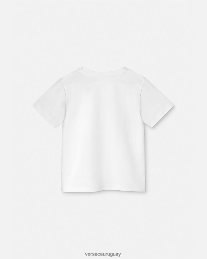 Versace camiseta para bebé con logo de medusa niños blanco y estampado ropa H88R0H1914