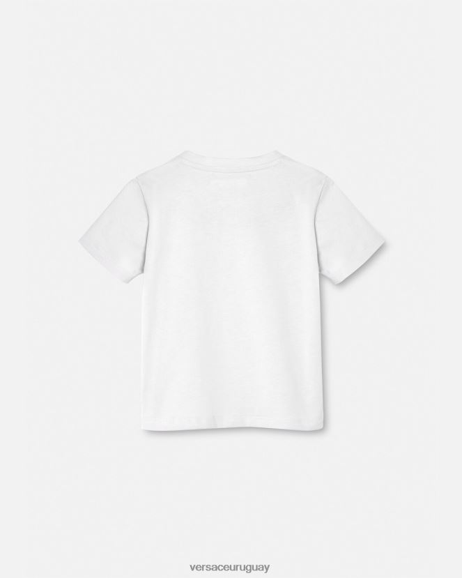 Versace camiseta para bebé medusa niños blanco negro ropa H88R0H1863