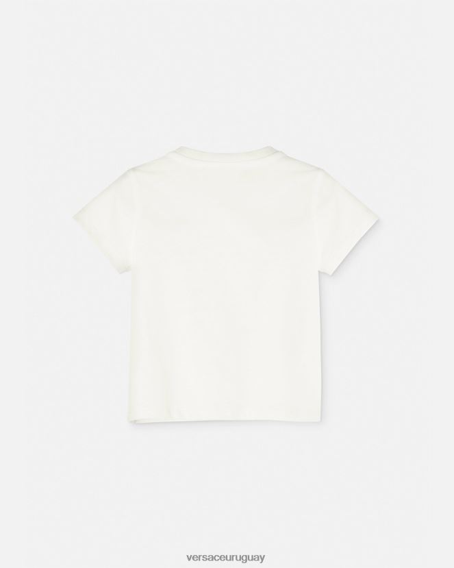 Versace camiseta para bebé medusa niños blanco y estampado ropa H88R0H1853