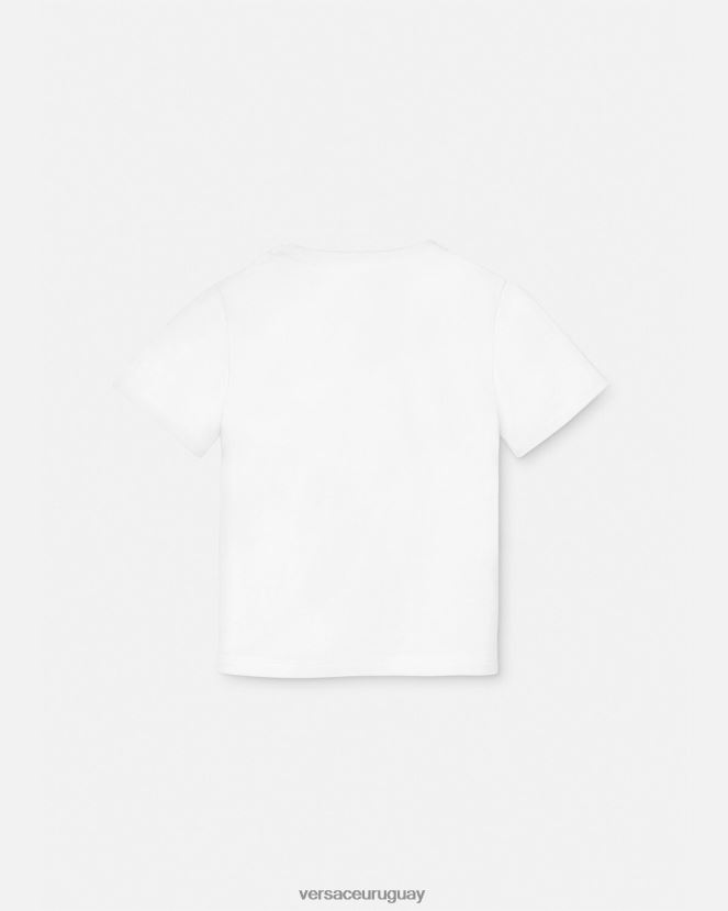 Versace taza de viaje camiseta para bebé niños blanco y estampado ropa H88R0H1924