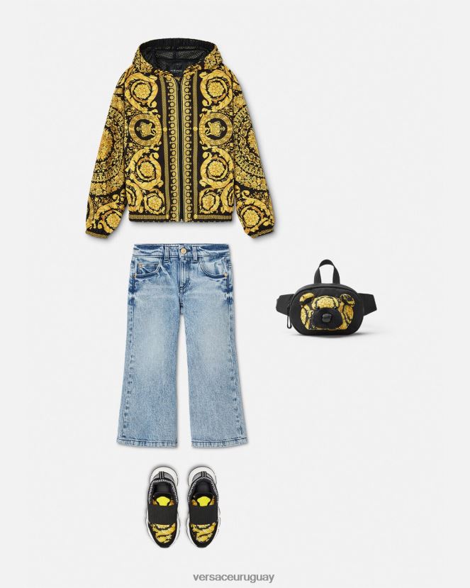 Versace chaqueta cortavientos barroco niños imprimir ropa H88R0H1983