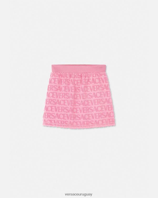 Versace falda de toalla por toda la prenda niños rosa ropa H88R0H1947