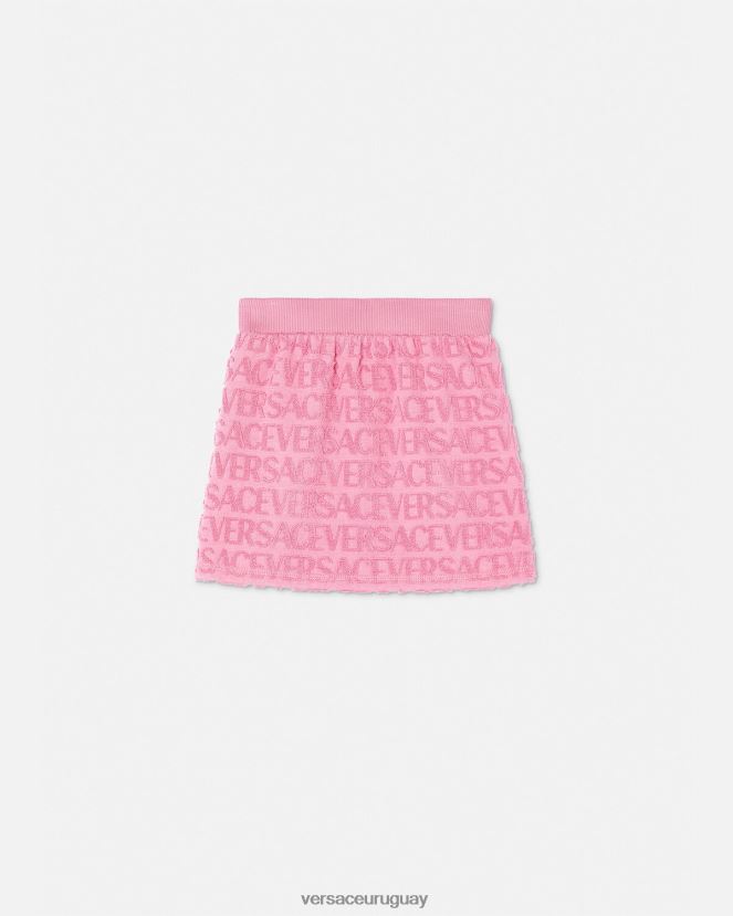 Versace falda de toalla por toda la prenda niños rosa ropa H88R0H1947