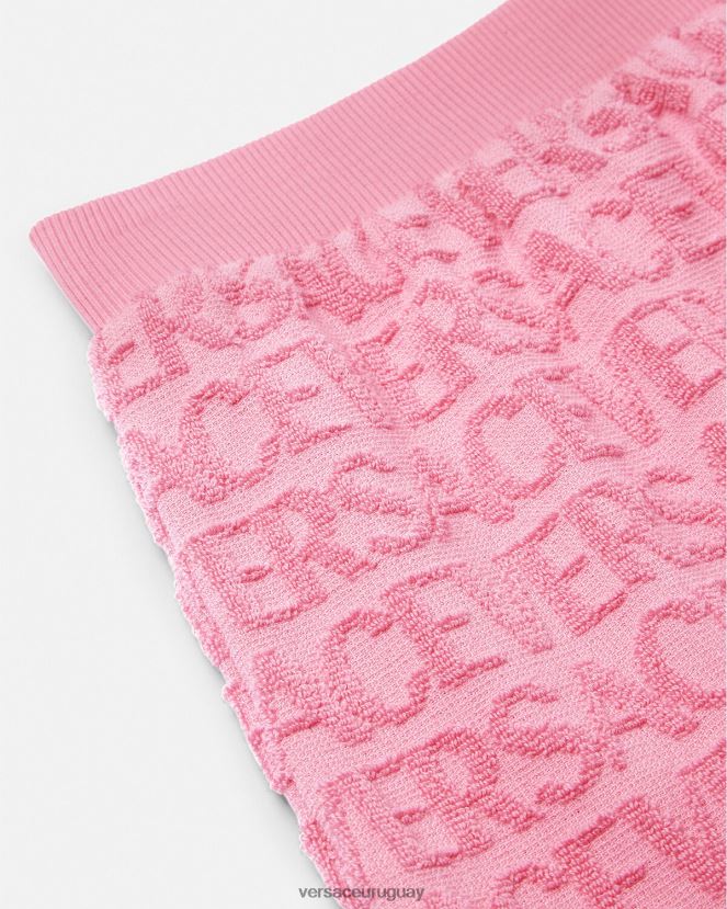 Versace falda de toalla por toda la prenda niños rosa ropa H88R0H1947