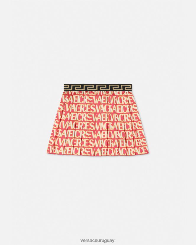 Versace falda plisada por toda la prenda niños imprimir ropa H88R0H1949