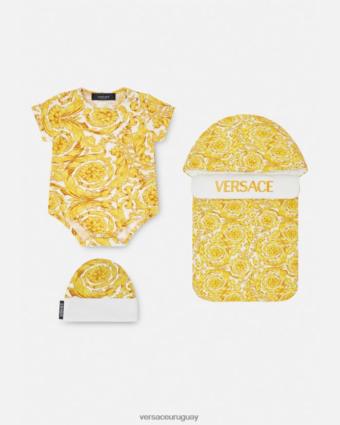 Versace mameluco de bebé barroco niños imprimir ropa H88R0H1829