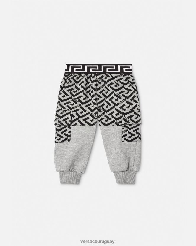 Versace pantalon greca bebe niños gris ropa H88R0H1911