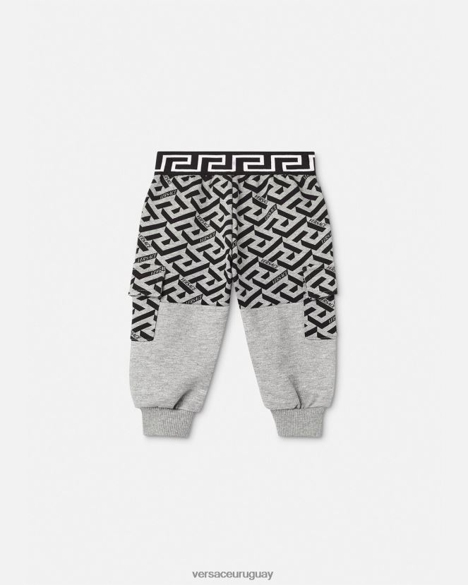 Versace pantalon greca bebe niños gris ropa H88R0H1911