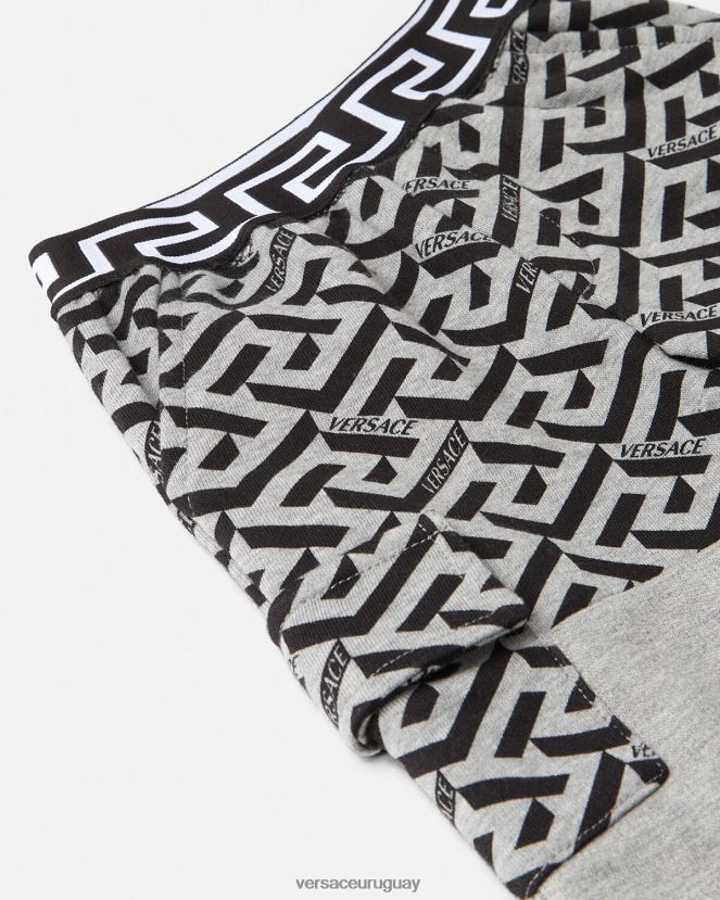 Versace pantalon greca bebe niños gris ropa H88R0H1911
