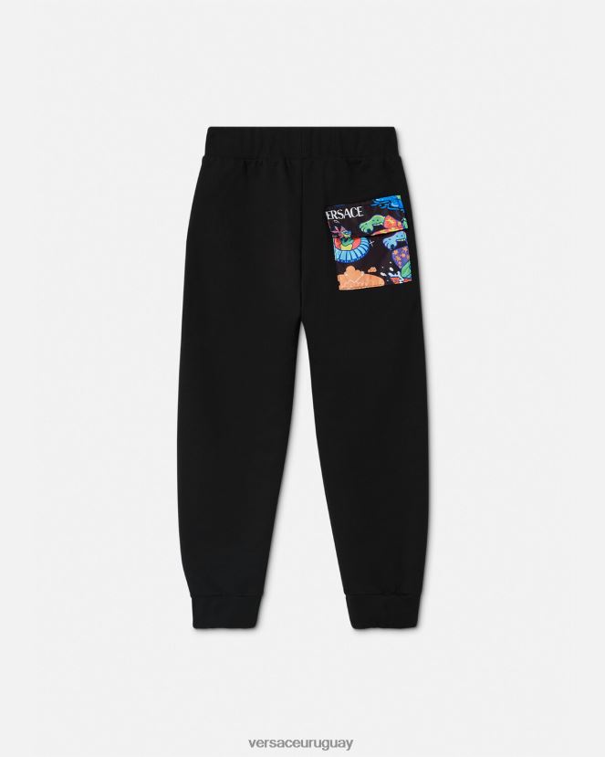 Versace pantalones deportivos con gafas de sol de medusa niños negro y estampado ropa H88R0H2137