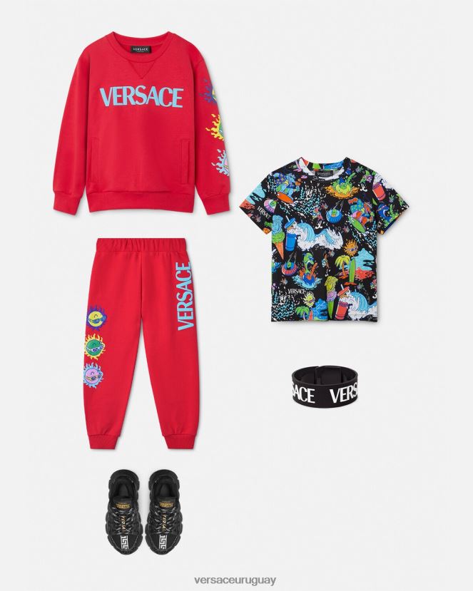 Versace pantalones deportivos con gafas de sol de medusa niños rojo ropa H88R0H2138
