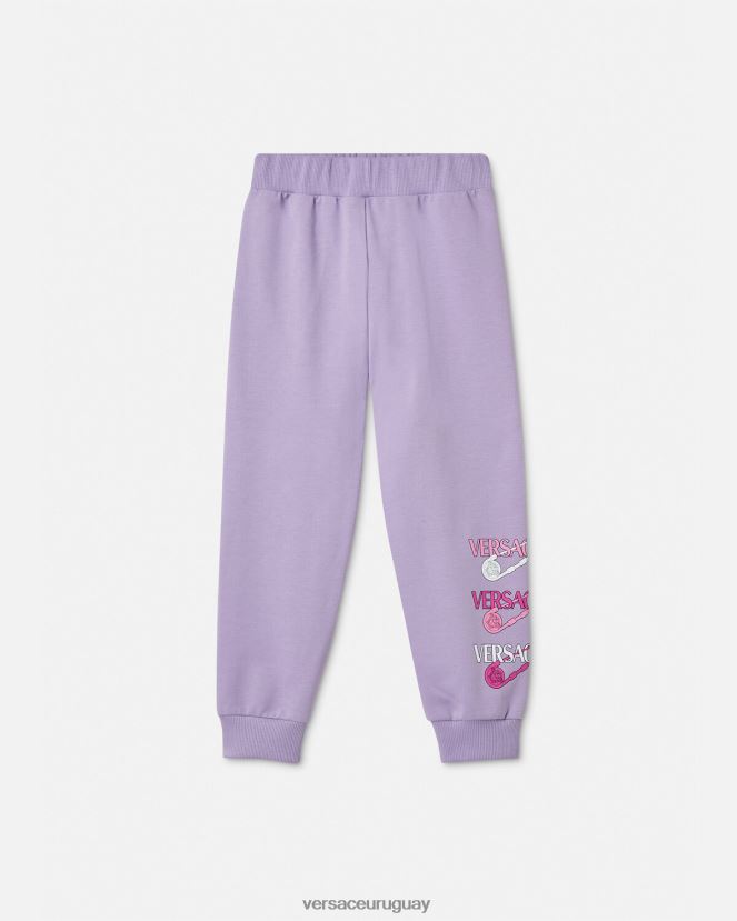 Versace pantalones deportivos con imperdible niños lila ropa H88R0H2019