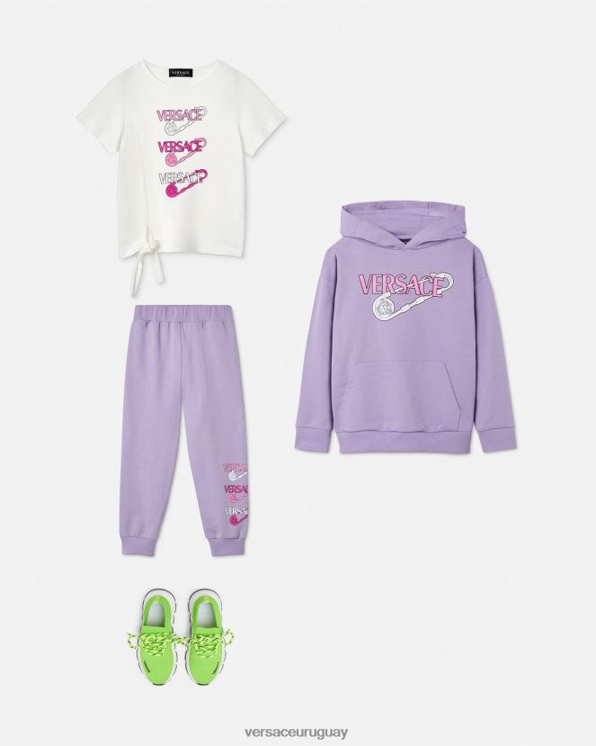 Versace pantalones deportivos con imperdible niños lila ropa H88R0H2019