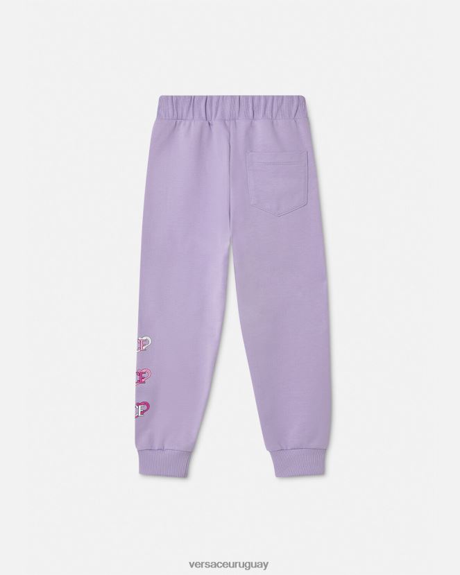 Versace pantalones deportivos con imperdible niños lila ropa H88R0H2019