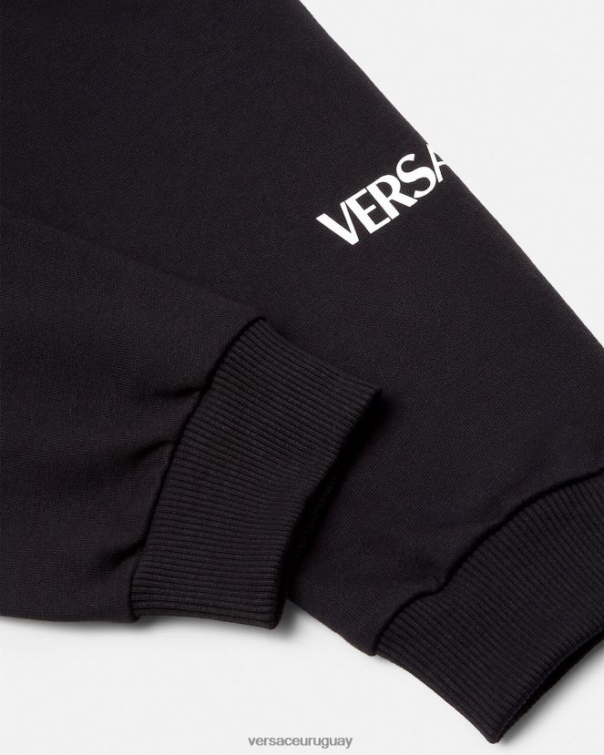 Versace pantalones deportivos con logo niños negro ropa H88R0H2014