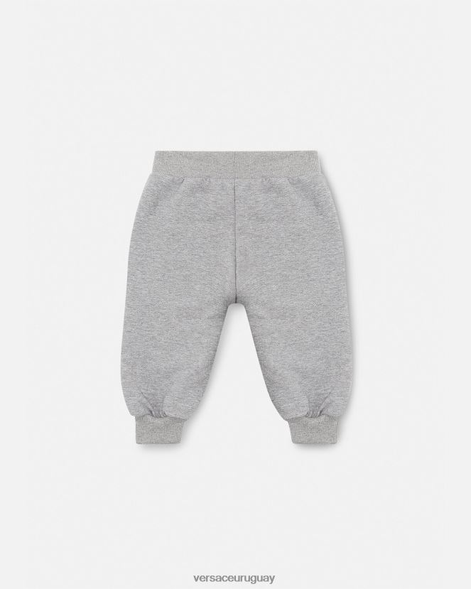 Versace pantalones deportivos con logo para bebé niños gris ropa H88R0H1862
