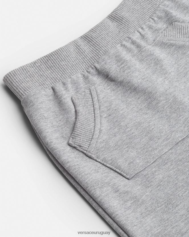 Versace pantalones deportivos con logo para bebé niños gris ropa H88R0H1862