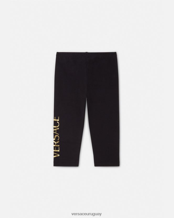Versace pantalones deportivos con logo para bebé niños negro ropa H88R0H1864