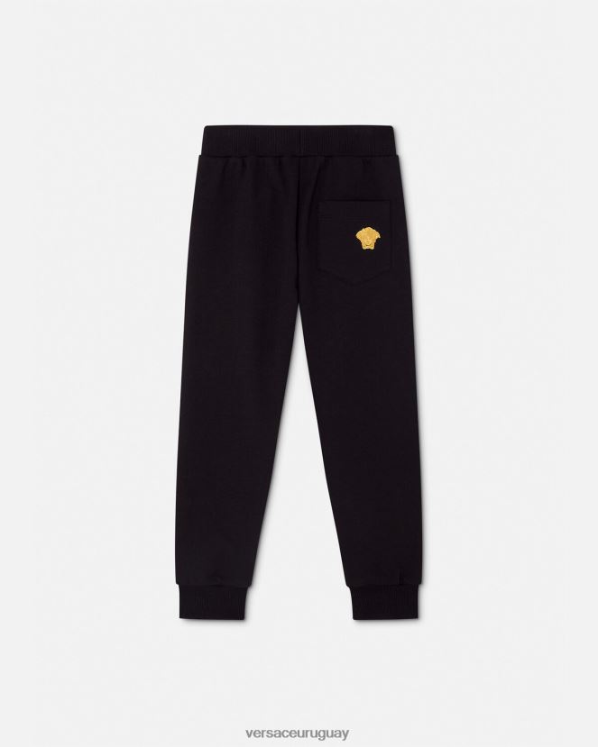 Versace pantalones deportivos con medusa niños negro ropa H88R0H1967