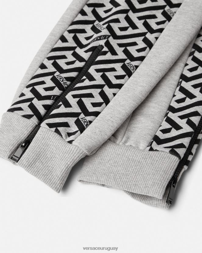 Versace pantalones deportivos la greca niños gris ropa H88R0H2114