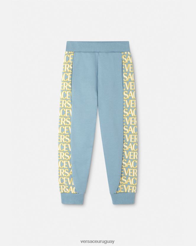 Versace pantalones deportivos por toda la prenda niños azul claro ropa H88R0H2089
