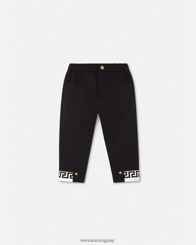 Versace pantalon greca bebe niños negro ropa H88R0H1906