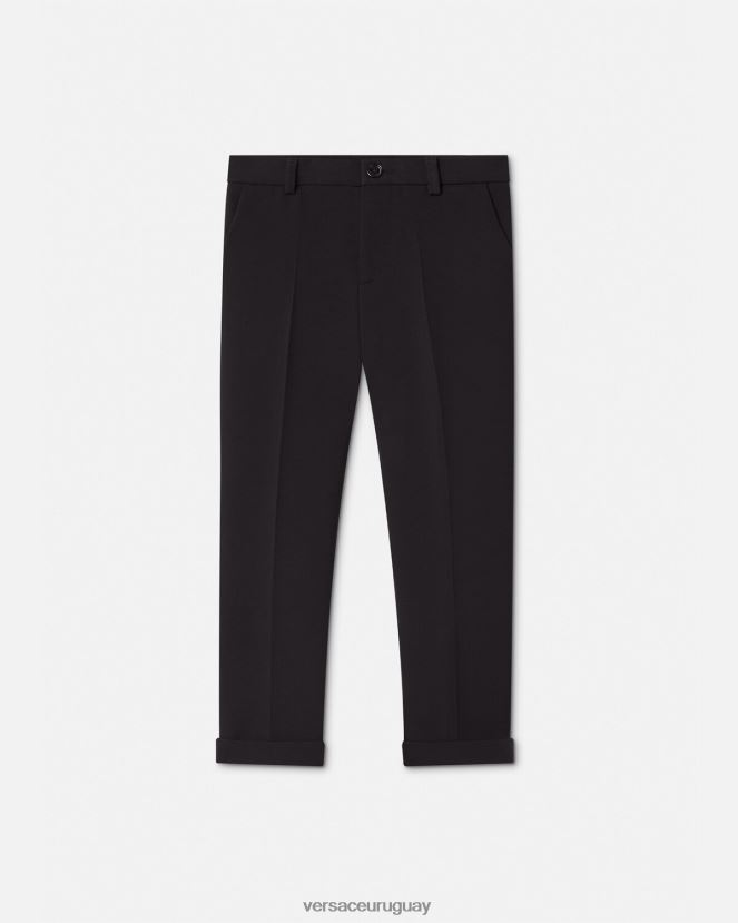 Versace pantalones formales niños negro ropa H88R0H2107
