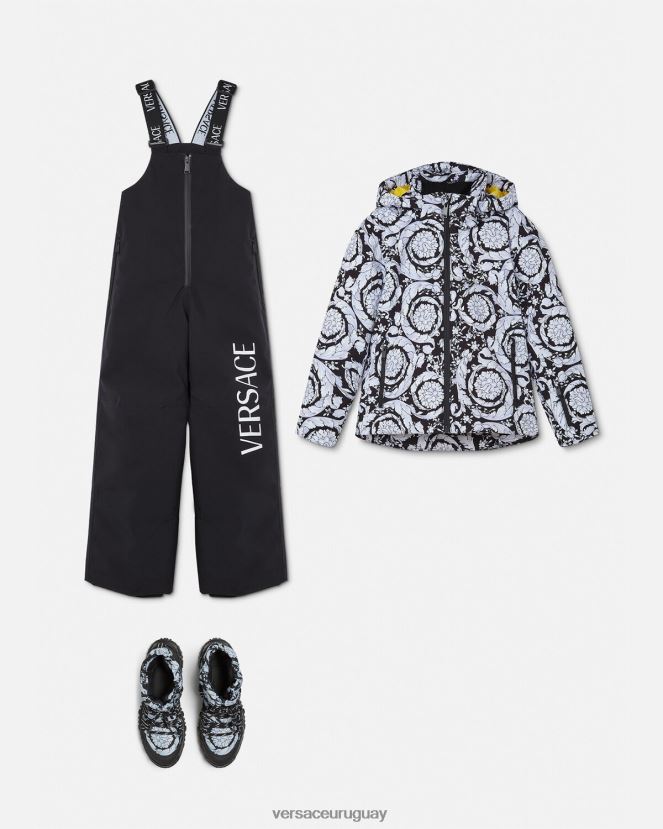 Versace pantalones para la nieve con logo niños negro ropa H88R0H1968