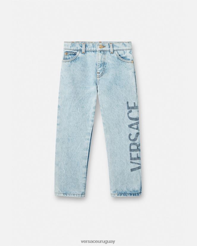 Versace vaqueros con logo niños azul claro ropa H88R0H2130