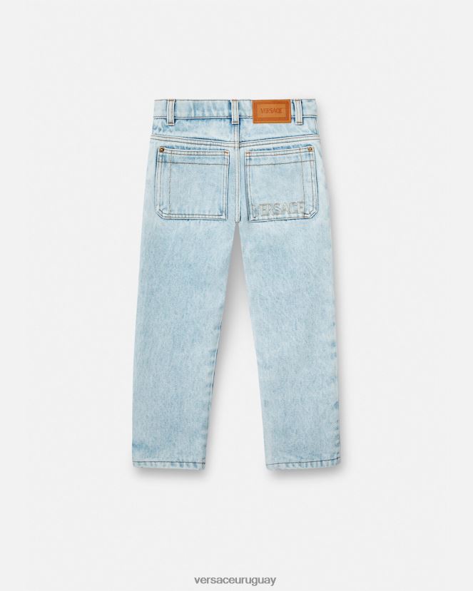 Versace vaqueros con logo niños azul claro ropa H88R0H2130