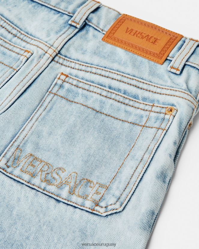 Versace vaqueros con logo niños azul claro ropa H88R0H2130