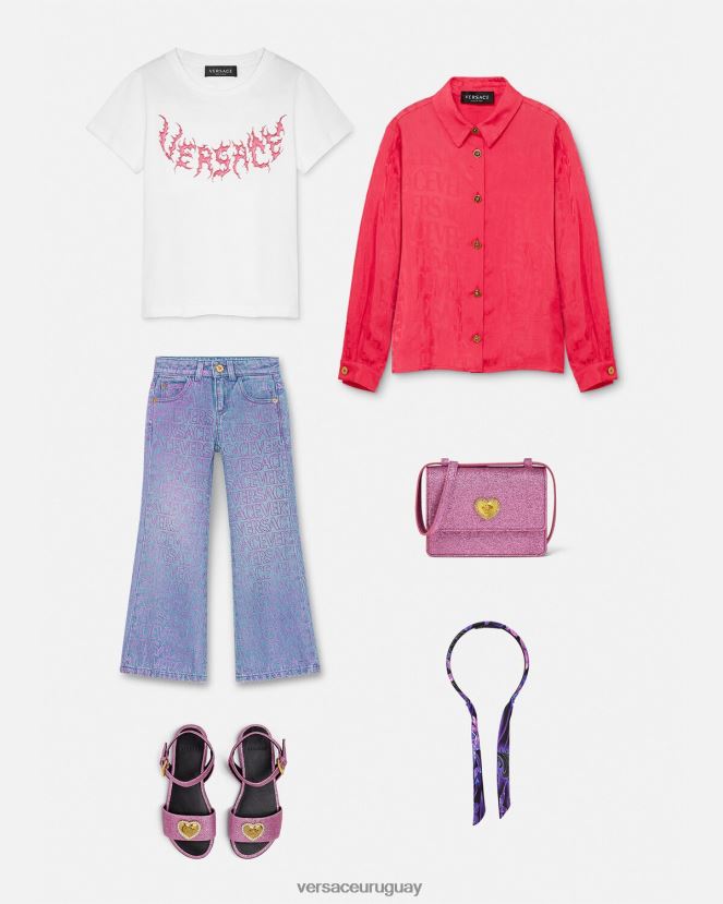 Versace vaqueros por toda la prenda niños imprimir ropa H88R0H1979