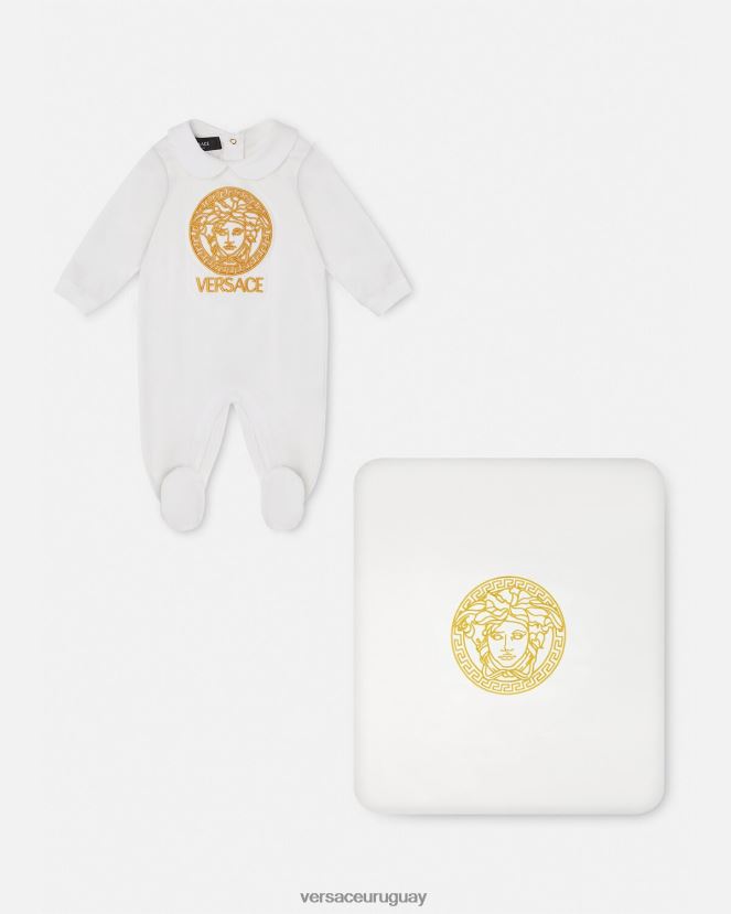 Versace pelele de medusa para bebé niños Oro blanco ropa H88R0H1823