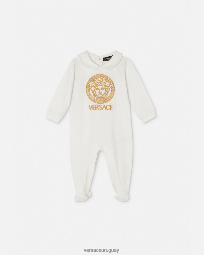 Versace pelele de medusa para bebé niños Oro blanco ropa H88R0H1824