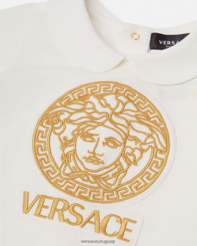 Versace pelele de medusa para bebé niños Oro blanco ropa H88R0H1824