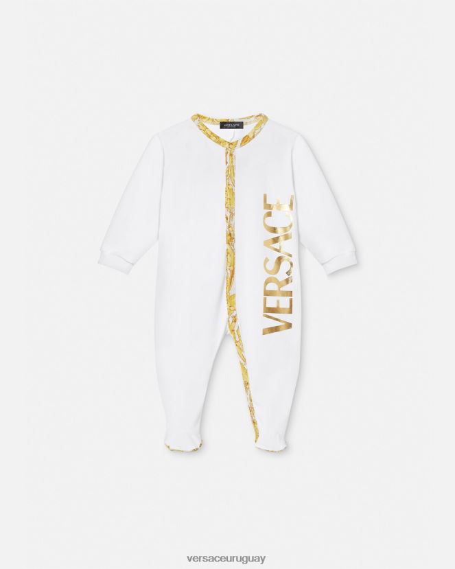 Versace pijama de bebé barroco niños Oro blanco ropa H88R0H1825