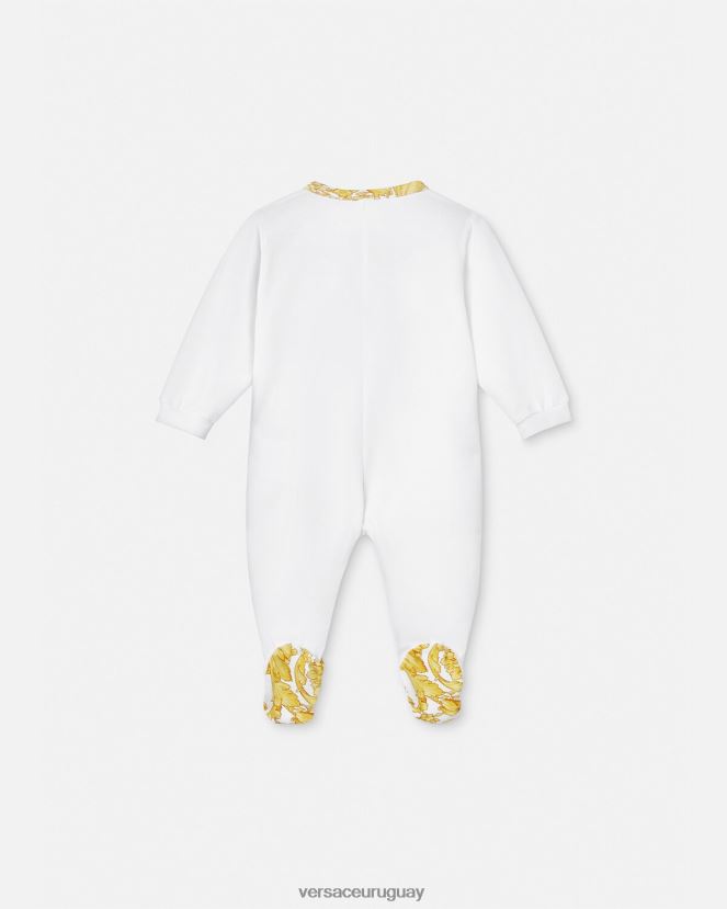 Versace pijama de bebé barroco niños Oro blanco ropa H88R0H1825