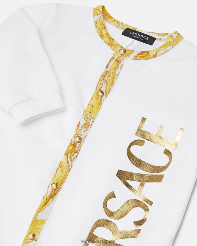 Versace pijama de bebé barroco niños Oro blanco ropa H88R0H1825