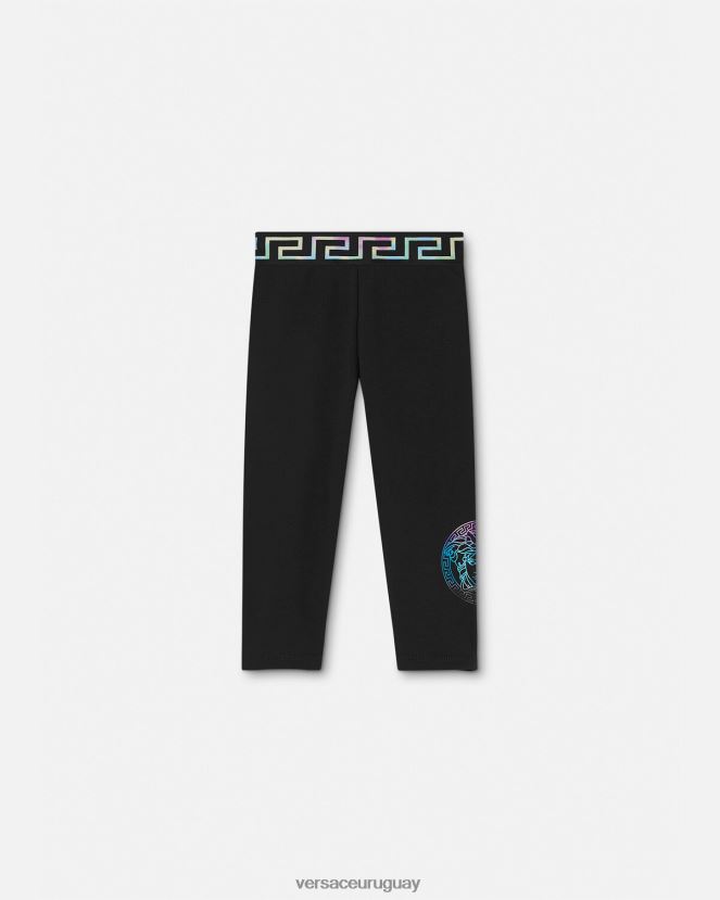 Versace leggins con greca y medusa para bebé niños negro y estampado ropa H88R0H1851