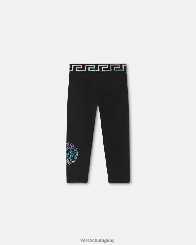 Versace leggins con greca y medusa para bebé niños negro y estampado ropa H88R0H1851