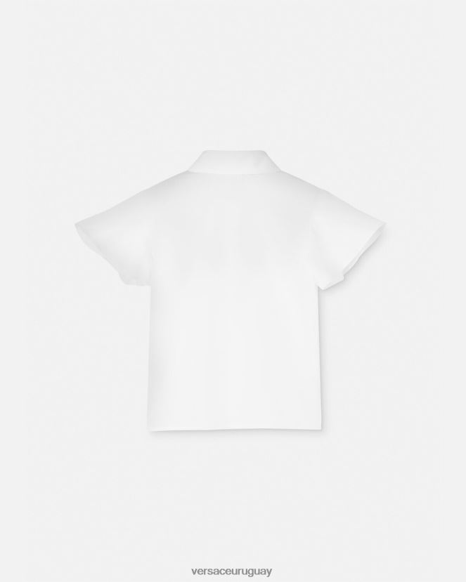 Versace camisa de bebé medusa niños Oro blanco ropa H88R0H1854
